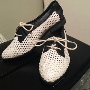 Black and white polka shoes!